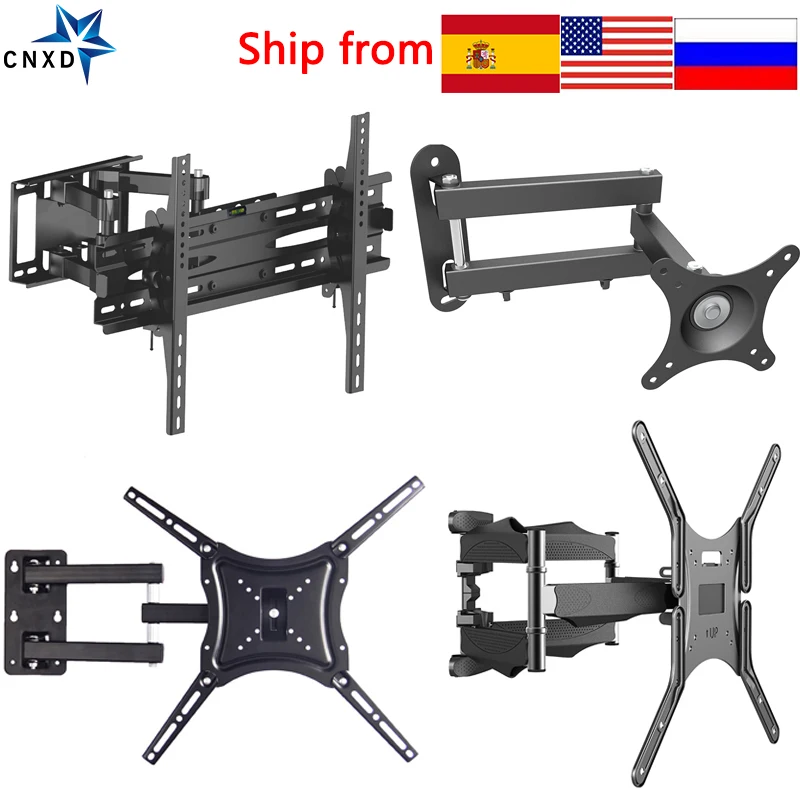 

Full Motion TV Wall Mount TV Bracket for 10-70 Inch Tilt Swivel Bracket TV Stand PC Monitor Mount Bracket Rotated TV Holder