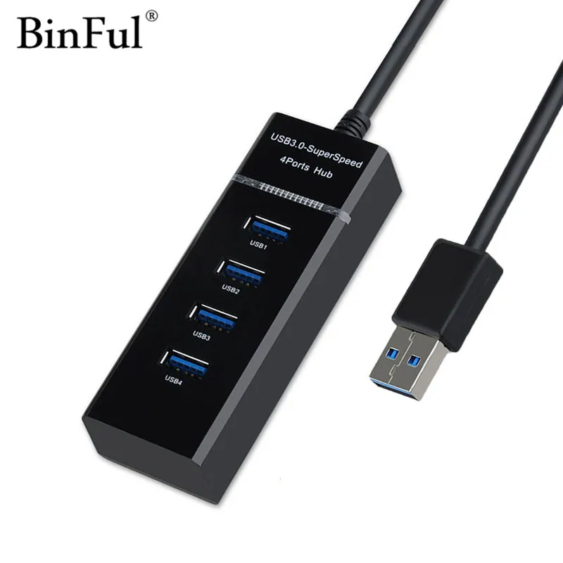 Внешний USB разветвитель BinFul 3 0 дюйма 4 порта USB|USB-хабы| |
