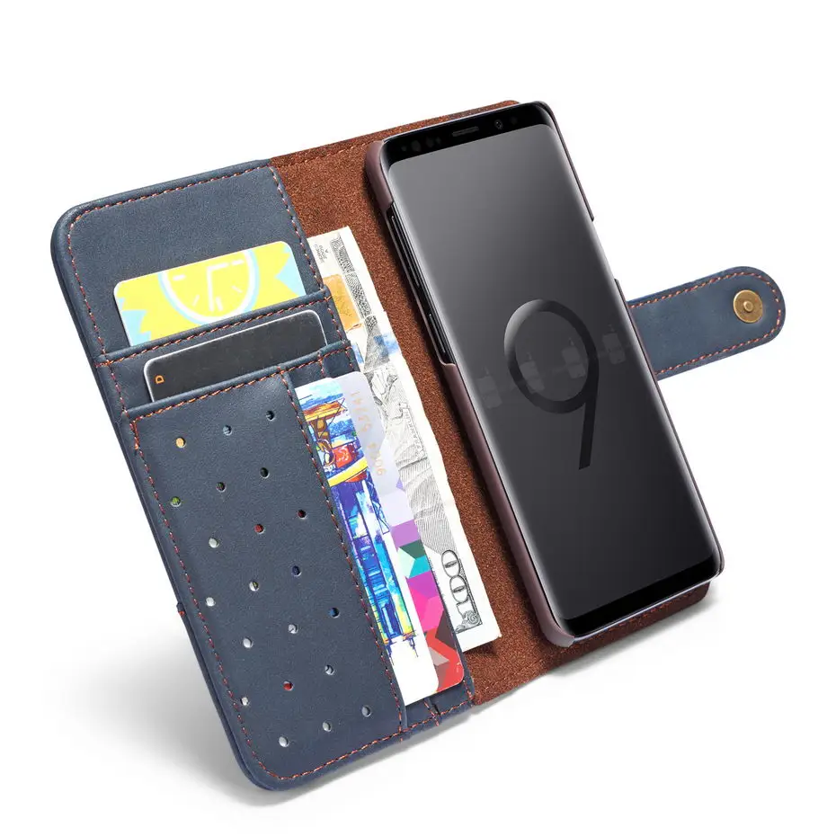 Чехол Desyner из натуральной кожи для samsung galaxy S9 S9 Plus, чехол для Galasy S9, Модный Магнитный кошелек со слотом для карт, сумка для телефона