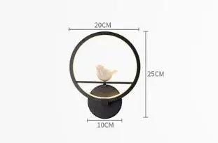 1 bird black Современные настенные светильники, художественный ангел, нордическая креативная лампа для гостиной, спальни, прикроватный кронштейн для освещения, мощный светодиодный Блеск для дома Dero - Цвет абажура: 1 bird black