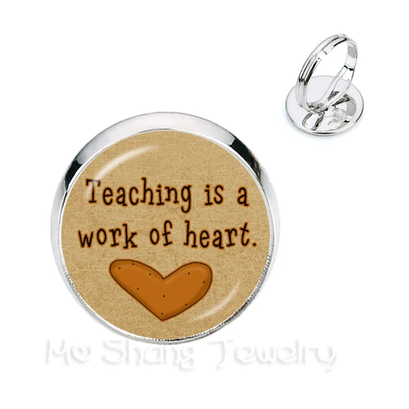Thank You Teachers Love Heart Rings Chic Thanksgiving Teacher School Party Gifts Souvenir Teachers' Day Gift | Украшения и