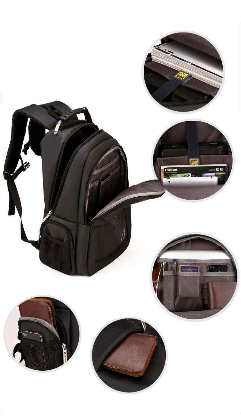 

New men backpack anti theft large capacity laptop backpack Waterproof Simple Business bags school Travel bag