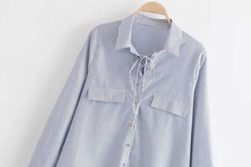 Hot sale DJF40-6631 European and American Fashion Stripe Shirt |