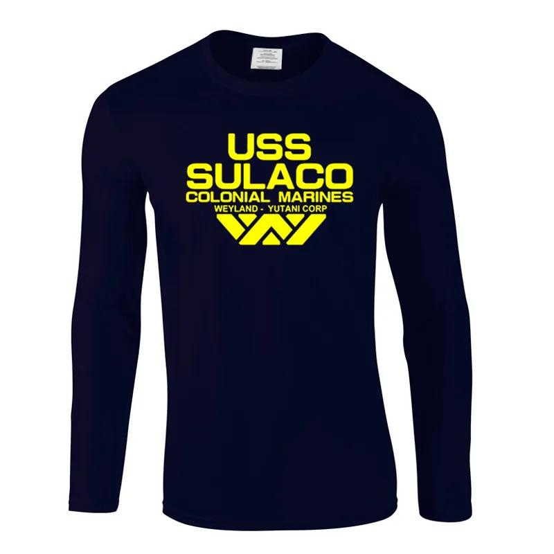 USS Sulaco Colonial Marines иностранцы мира с осенняя одежда футболка мужская длинным