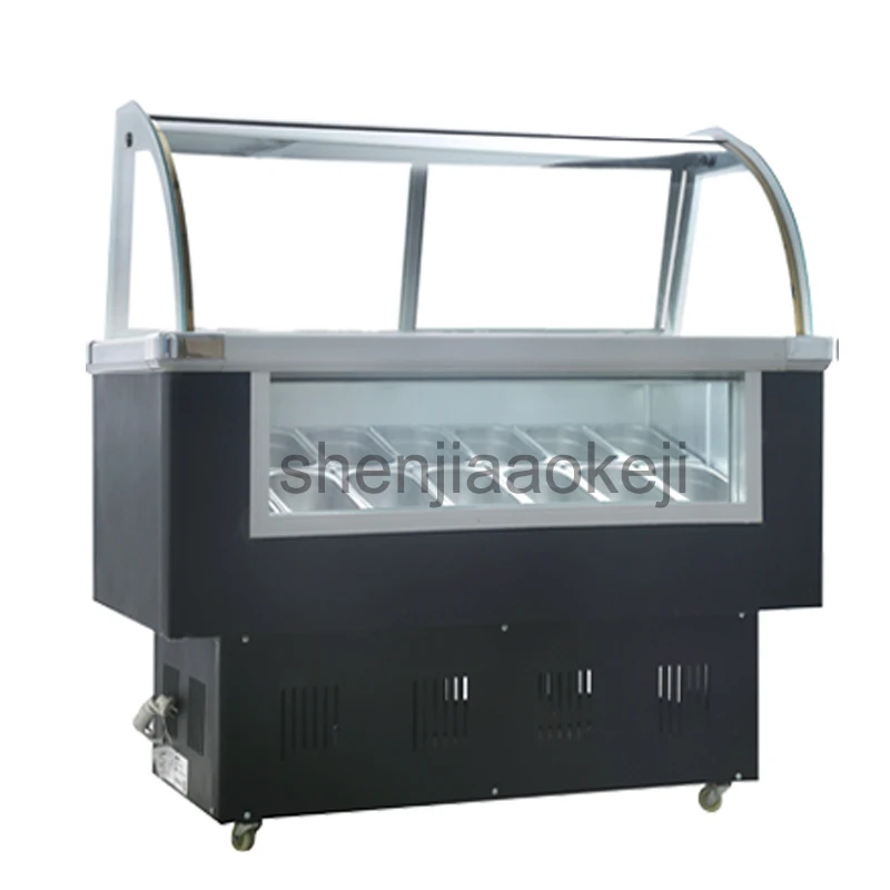 

Commercial Ice Cream Display Cabinet Stainless Steel Ice Cream Display Freezers 10 round barrels or 14 square barrels freezer