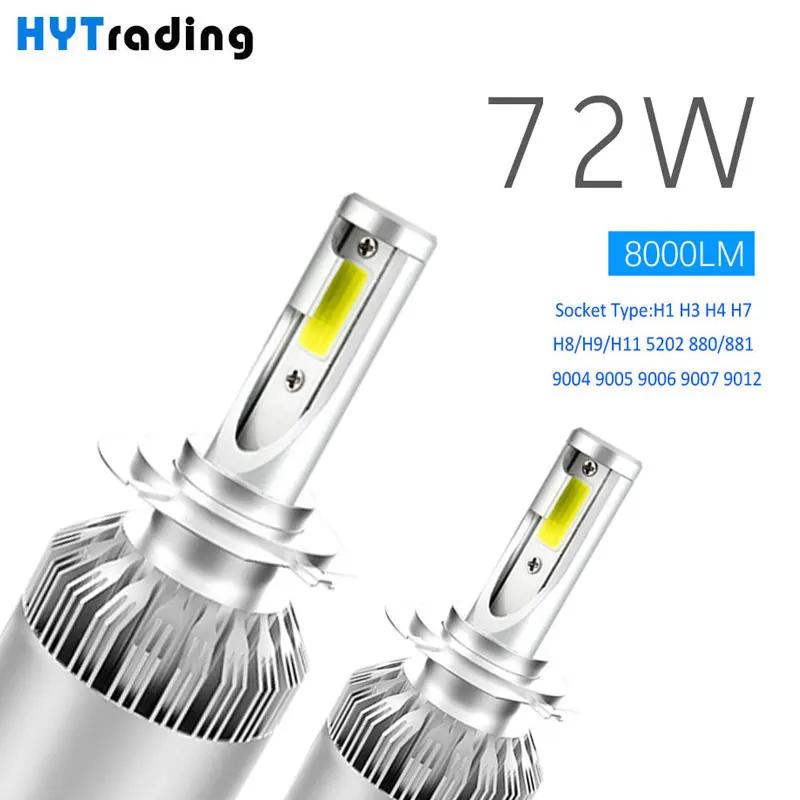 Luces Led Para Auto H4 H7 H1 H13 9005 9006 Светодиодные Автомобильные фары светодиодные лампы H11
