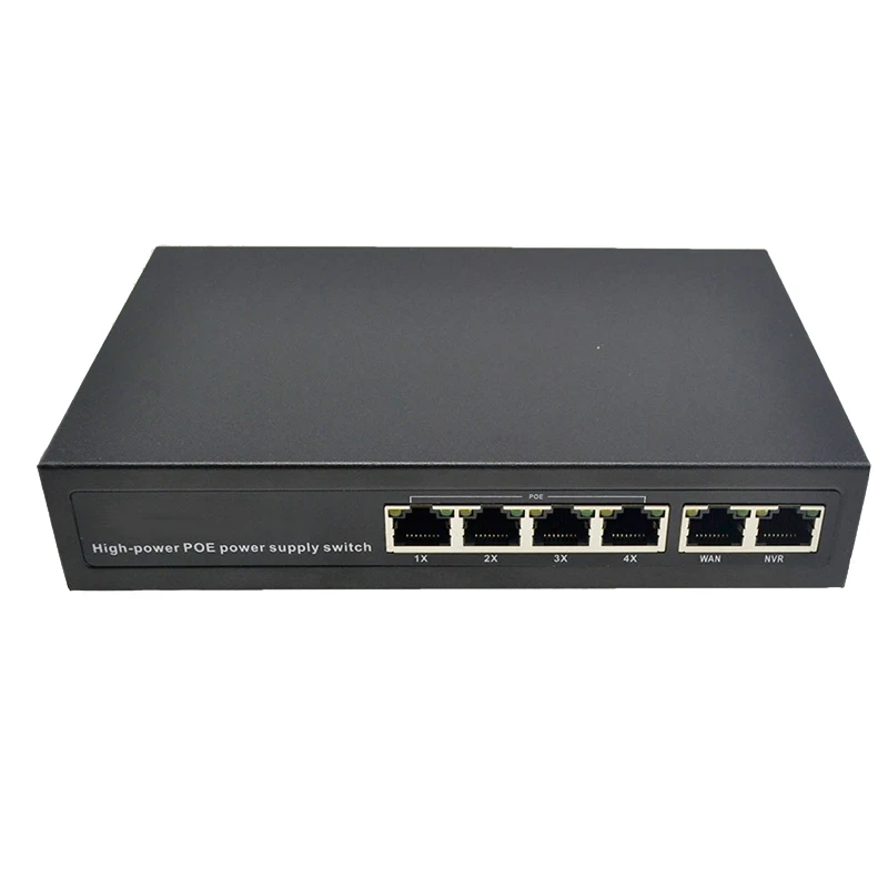 4 + 2 96 Вт 4-портовый коммутатор питания через Ethernet 24 V Камера Ap настольного