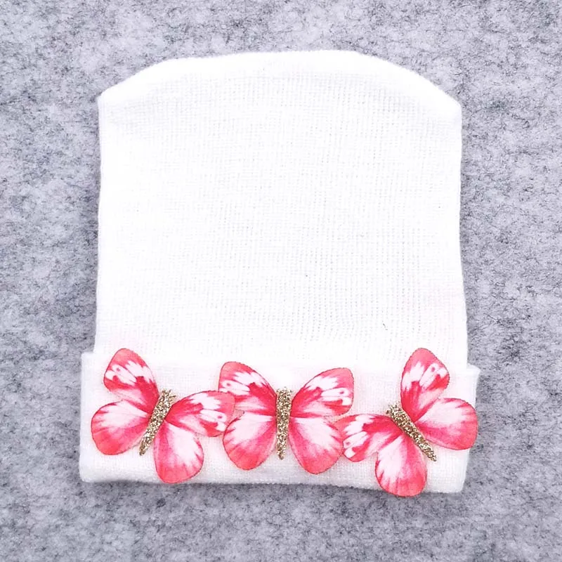 Трикотажные хлопковые шапки-бабочки для маленьких девочек милые весенние