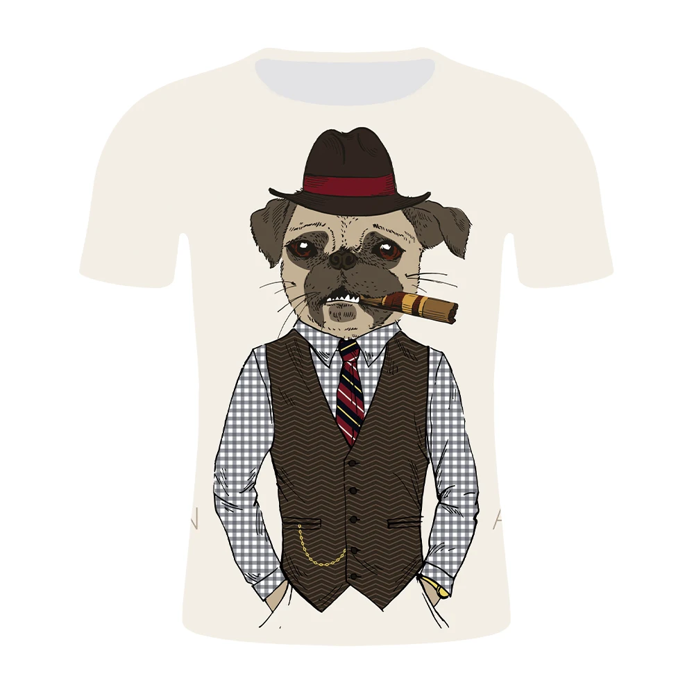 019 Новое поступление мужские летние Mr Rabbit 3D принт футболка с коротким рукавом