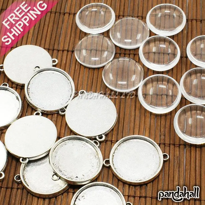 Прозрачное четкое увеличение купола 25 мм стеклянная крышка кабошона для