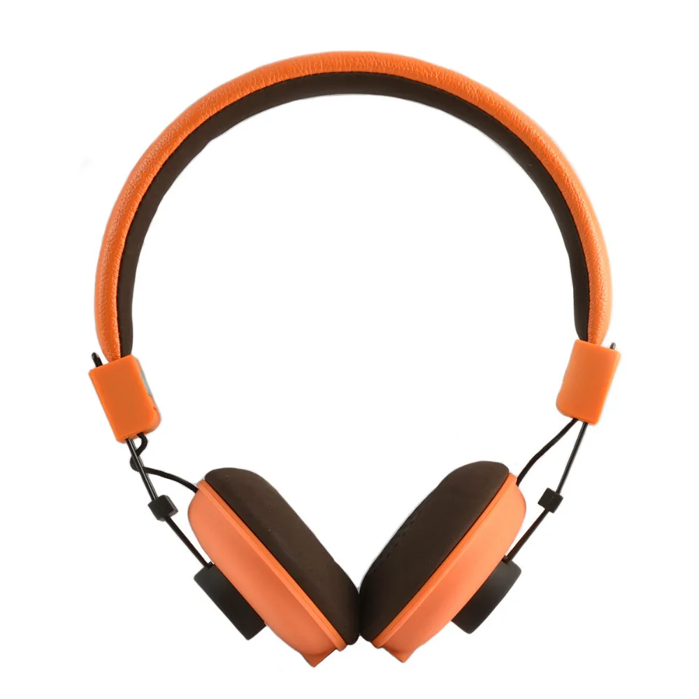 HAVIT HV H328F Sweetheart Style Independent Dual Audio Interface Music Headphones Orange + Brown|headphone audio jack flex cable|headphones sound one