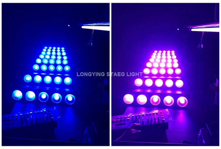 Бесплатная доставка 5x30 Вт RGB светодиодный матричный DJ фон светильник с эффектом