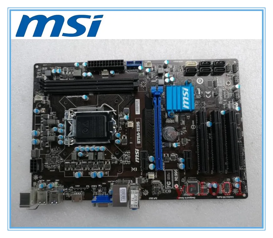Оригинальная материнская плата MSI 1155 LGA DDR3 с поддержкой 22 нм для I3 I5 I7 CPU B75