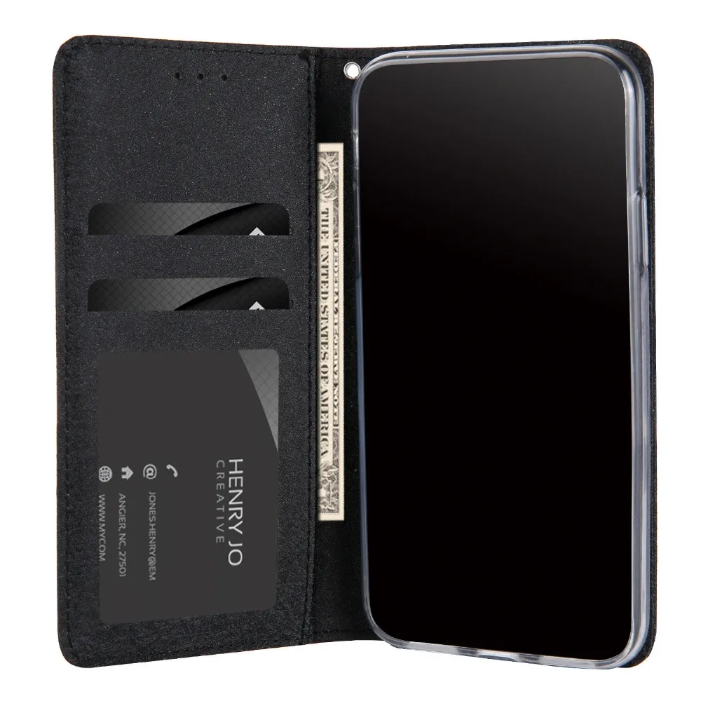Роскошный кожаный чехол кошелек для iPhone 12 Mini XS Max XR 8 Plus 11 Pro тонкий с магнитной