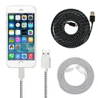 Кабель Micro USB для iphone 5 5S 5C SE 6 6S 7 8 Plus, нейлоновая оплетка, кабель для передачи данных, быстрая зарядка, провод для apple iphone X XS Max XR мобильный телефон