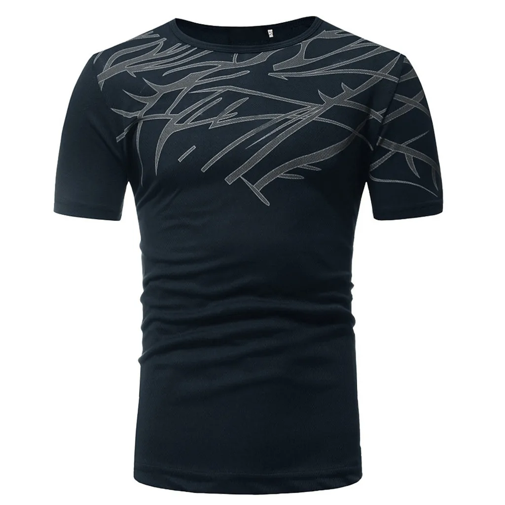 Tshirt 2019 Men Summer Top Casual Printing Men's Short Sleeved T-shirt Blouse For Male Free Shipping | Мужская одежда