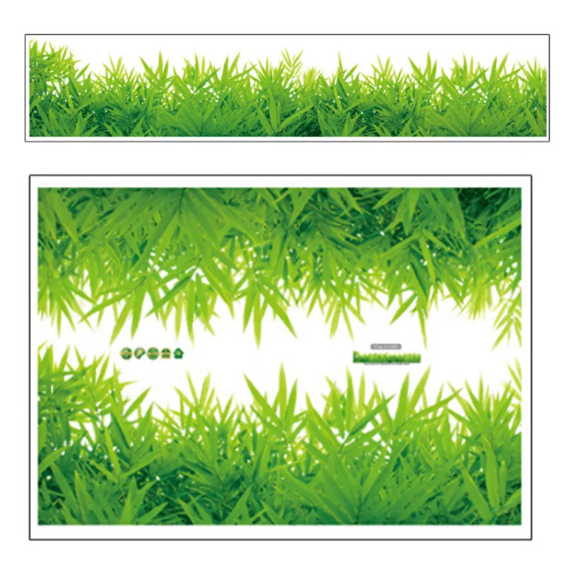 3D Fresh green grass baseboard ПВХ настенные наклейки на плинтус для детской гостиной спальни