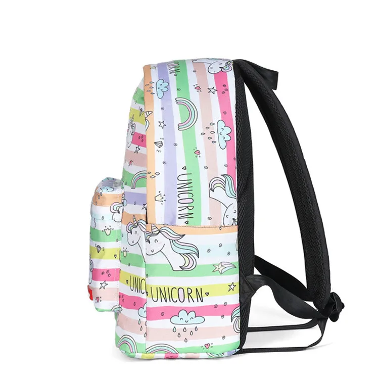 Рюкзак Для женщин сумка Rainbow Unicorn животных печати школа рюкзак путешествия