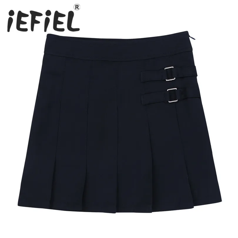 IEFiEL/Летняя детская юбка для девочек-подростков Школьная форма девочек