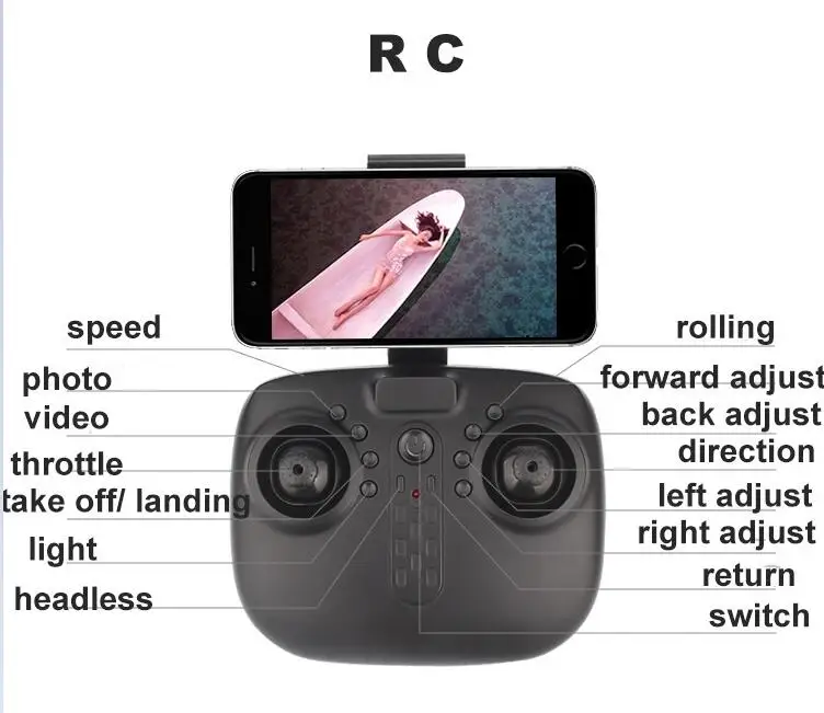 PIP игры RC Дрон с камерой HD 1800 мАч большой аккумулятор 23 минуты время действия 1080 P