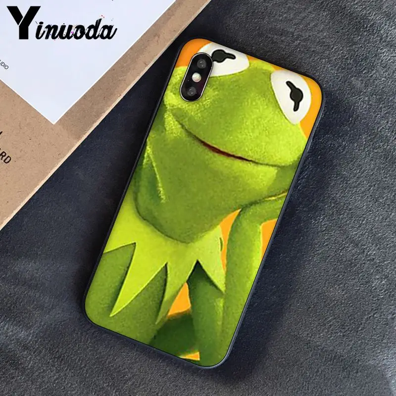 Yinuoda Kermit лягушка Забавный DIY печать рисунок чехол для телефона для iPhone 8 7 6 6S 6Plus X XS MAX 5 5S SE XR 10 чехол s