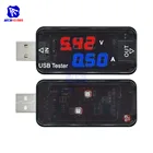 Высокоточный детектор напряжения тока USB тестер 3 Бит Цифровой светодиодный трубчатый Вольтметр Амперметр для ноутбука планшета мобильного внешнего аккумулятора