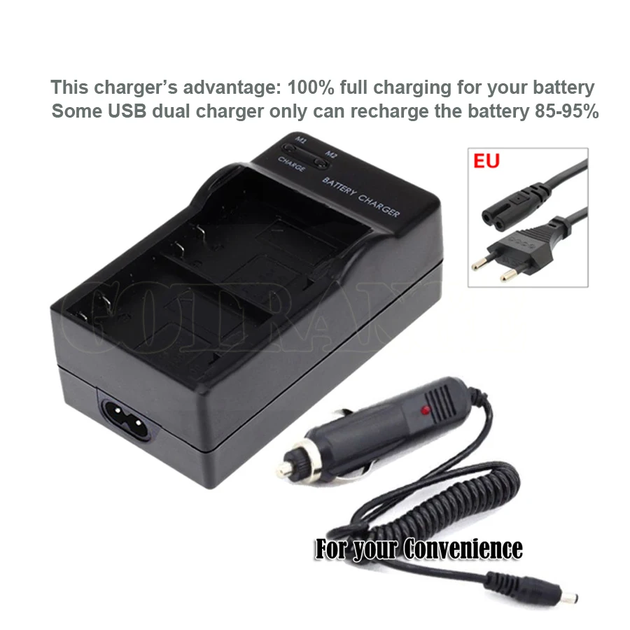 Двойное зарядное устройство постоянного тока + 2 аккумулятора SJ4000