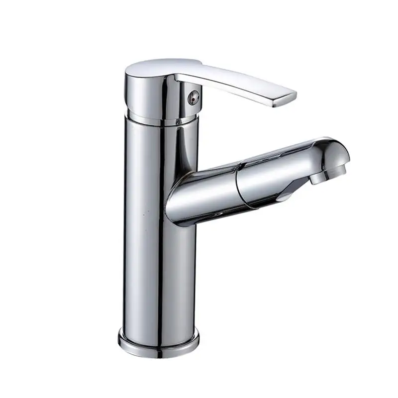 Basin Water Tap Cold And Hot Single Hole Faucet Durable Sink Pull Out Mixer Swivel Copper Home Accessories | Обустройство дома