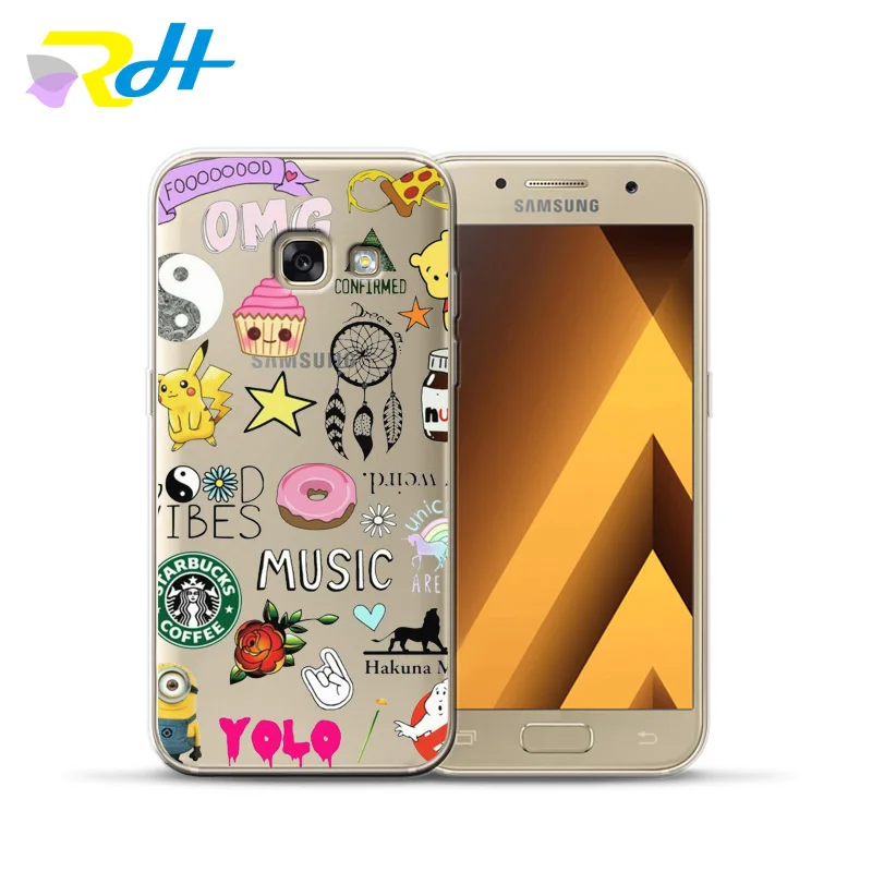 Мягкий чехол из ТПУ для Samsung Galaxy A7 2018 Etui с милым животным A10 20 30 40 50 70 A6 A8 Plus |