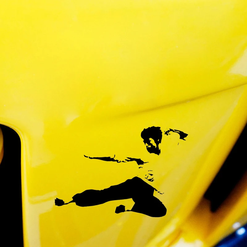 YJZT 15.5CM*10.6CM Bruce Lee Vinyl Decal Car Sticker Black/Silver C3-0040 | Автомобили и мотоциклы