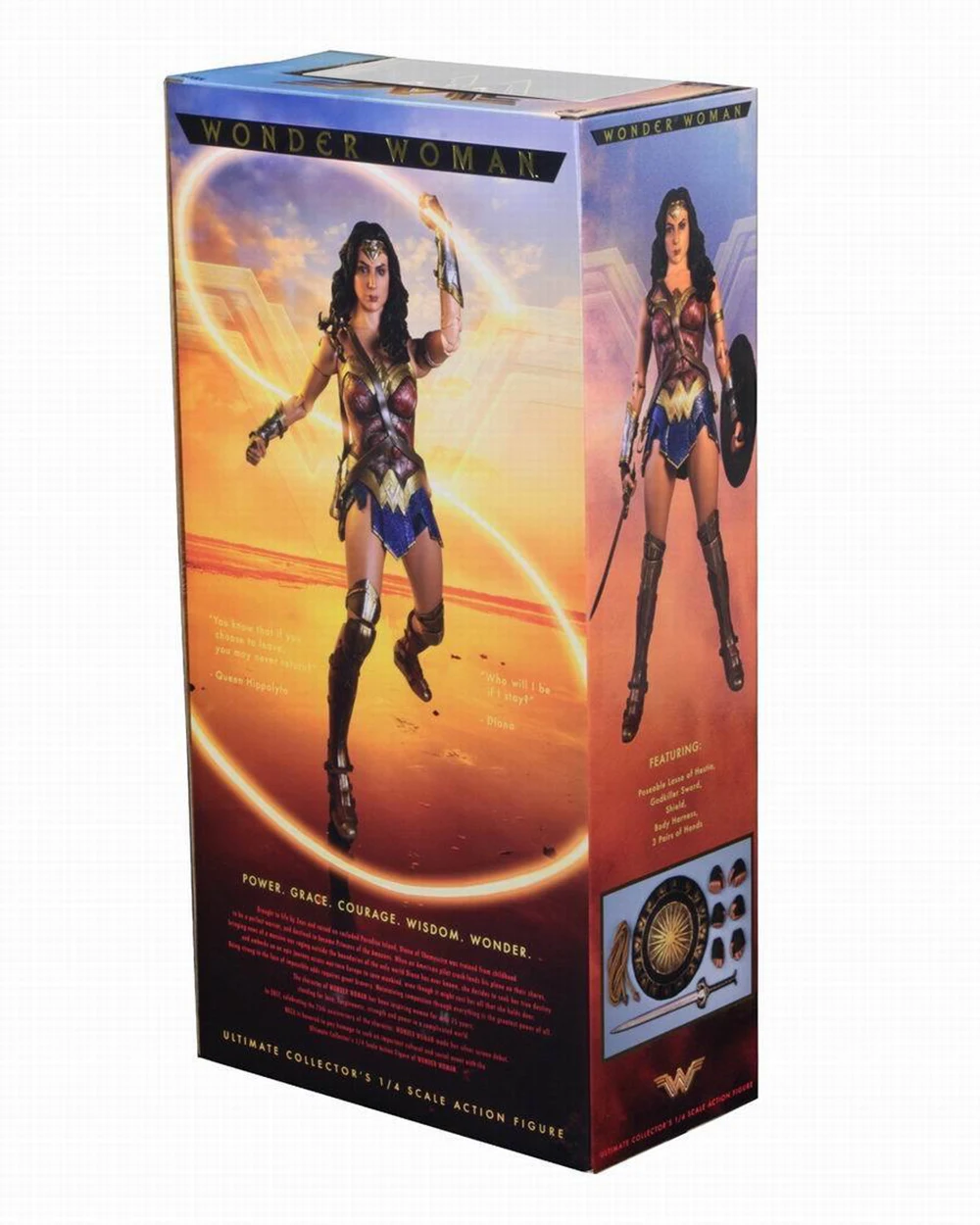 Коллекционная 1/4 масштаб wonder woman ПВХ 18 дюймов фигурка полный набор куклы игрушки подарки