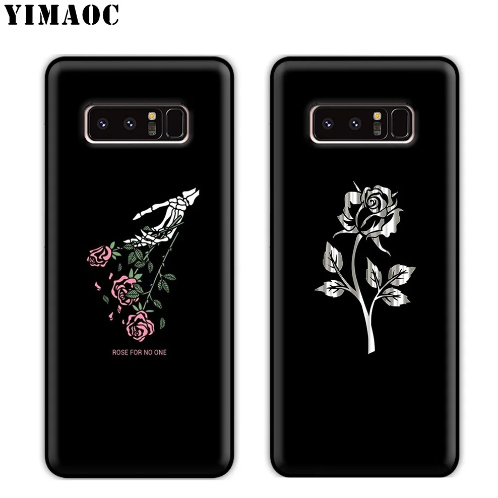 Мягкий силиконовый чехол YIMAOC с черепом и цветком для samsung Galaxy S10 S10e S9 S8 Plus S7 S6 Edge J6 |
