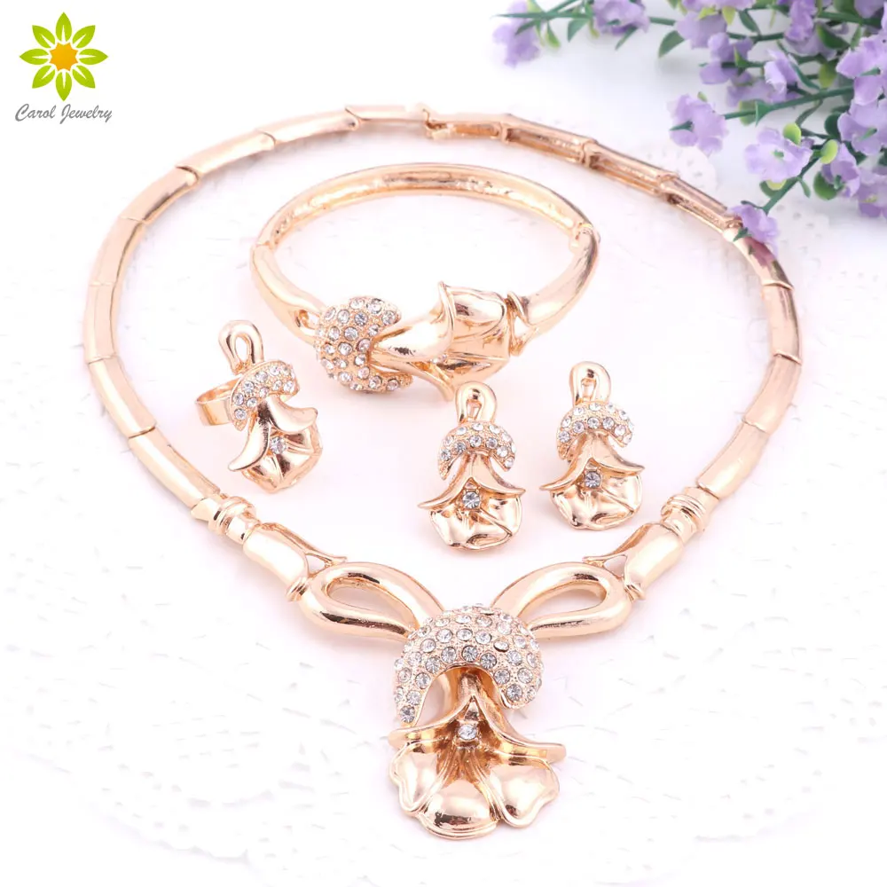 Африканские бусы Набор украшений для женщин золотого цвета ожерелье в виде