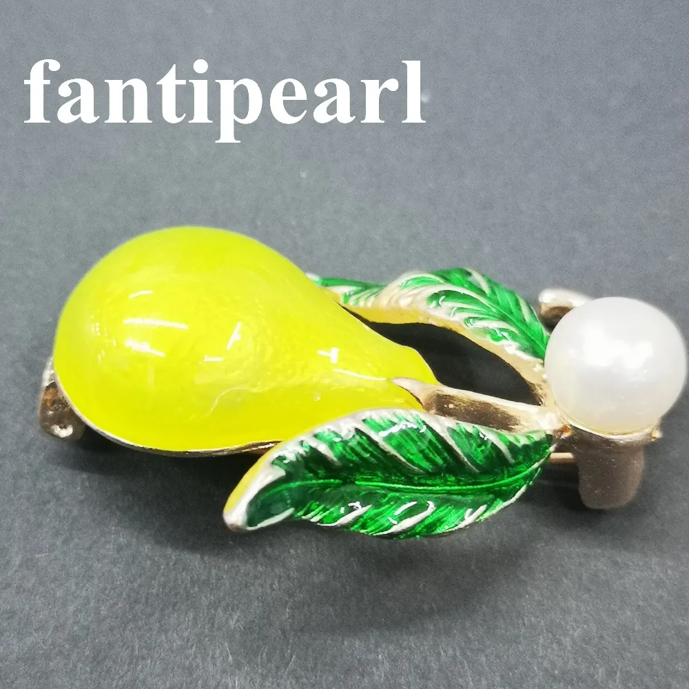 Cute pearl Brooches Rhinestone Enamel ginkgo Leaves Crystal Jewelry Men Women's Corsage Clips For Suit Scarf Dress Z060 | Украшения и
