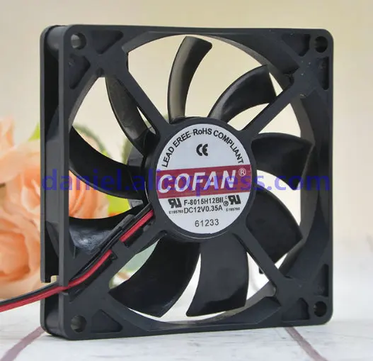 COFAN F 8015H12BII 12В 0.35A 8 см супер тонкий вентилятор для зарядного устройства|Кулеры и