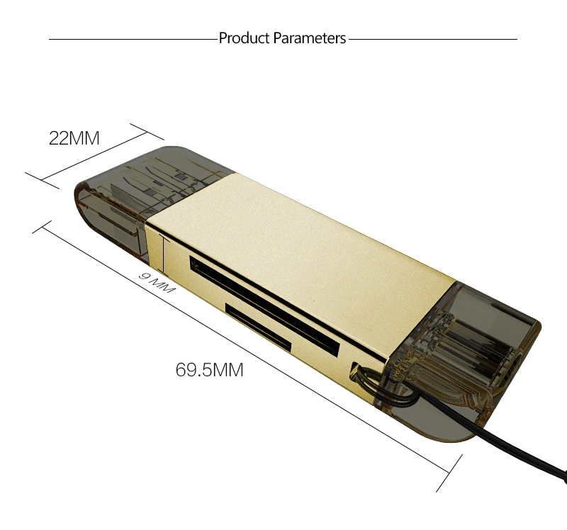 UTHAI C06 кардридер USB 3,0 SD/Micro SD TF OTG Смарт-карта памяти адаптер для ноутбука USB 3,0 type C/Lightning кардридер