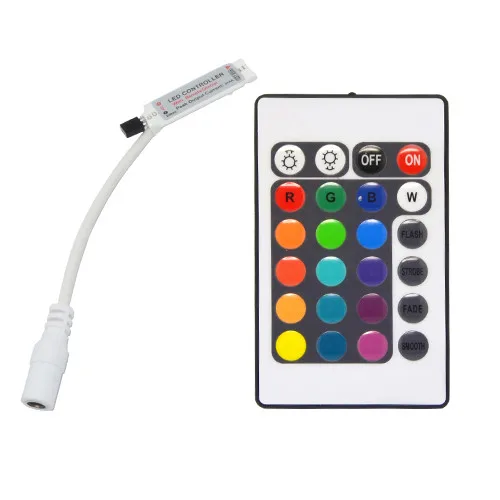 24 Key Аксессуары для светодиодной ленты RGB пульт дистанционного управления источник питания 2A 3A EU US штекер светильник ing адаптер конвертер зарядное устройство для светодиодной ленты светильник - Испускаемый цвет: 24 Key