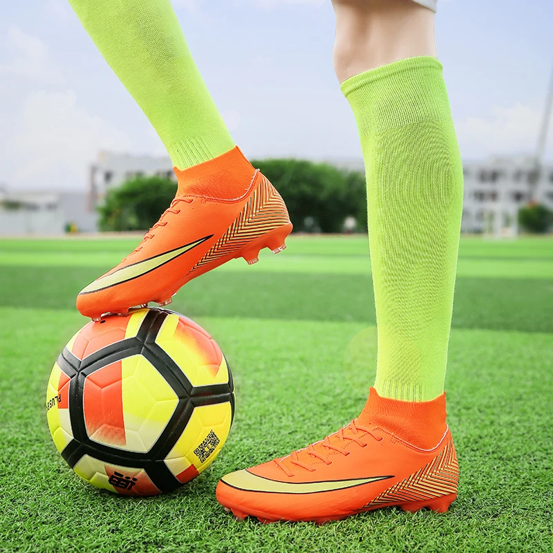 Футбольная обувь Futsal с высоким верхом свободная Гибкая Уличная для футбола