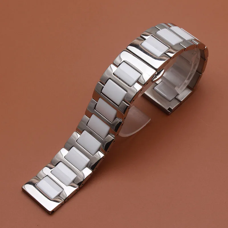 Ремешок керамический для наручных часов полированный аксессуар белый мужчин и