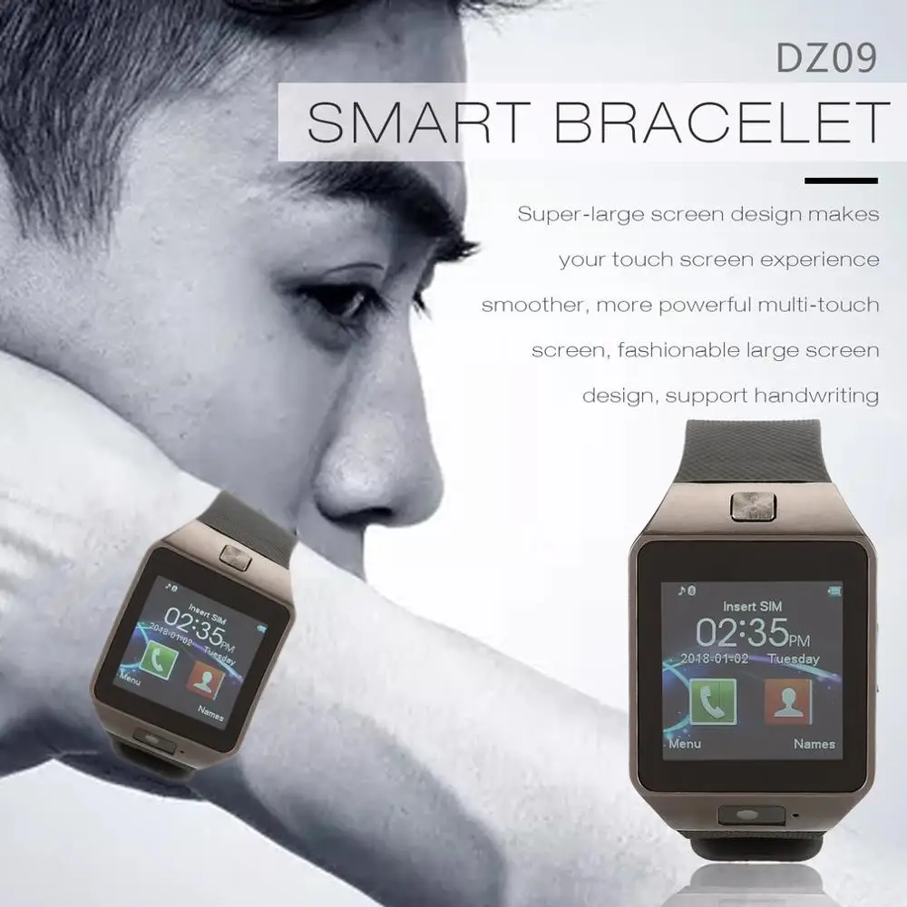 DZ09 Bluetooth Смарт карта для Android часы спортивные анти потеря Сидячий напоминание HD