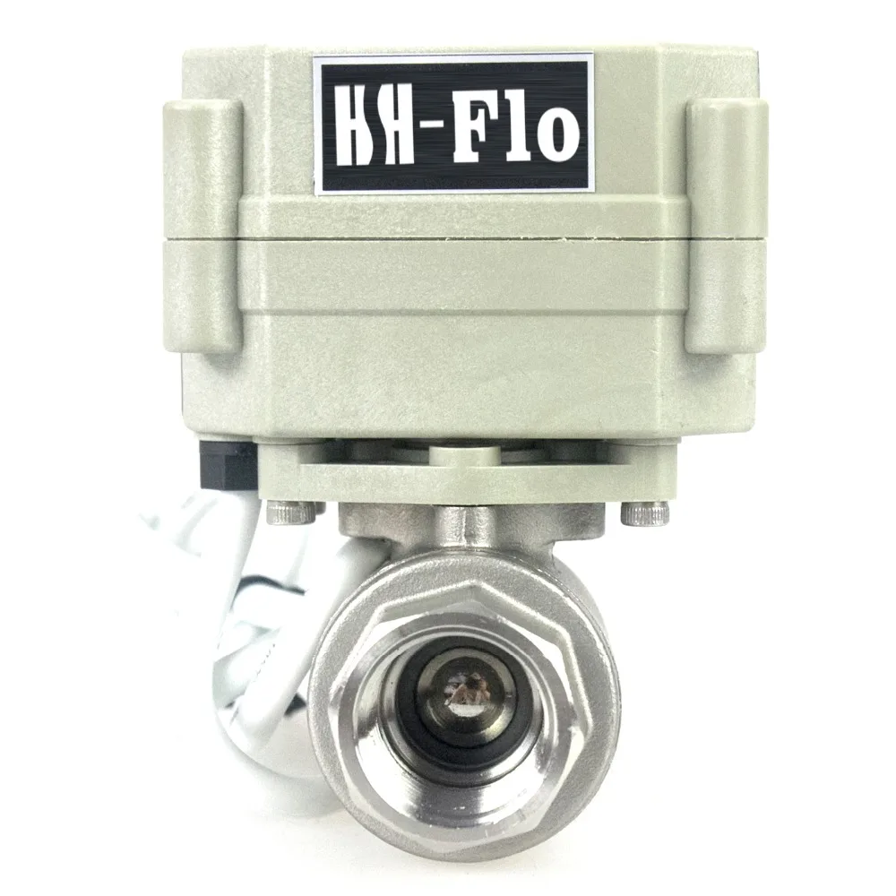 HSH-Flo 1/2 &quotDN15 DC12V 2-сторонний моторизованный шаровой клапан нержавеющая сталь 304