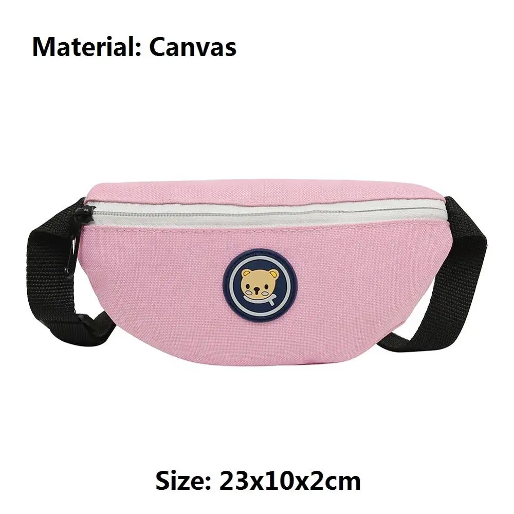 Type B Pink Детские поясные сумки, маленькая холщовая нагрудная сумка, кошелек для денег для мальчиков и девочек, поясная сумка на ремне, сумка-мессенджер через плечо - Цвет: Type B Pink