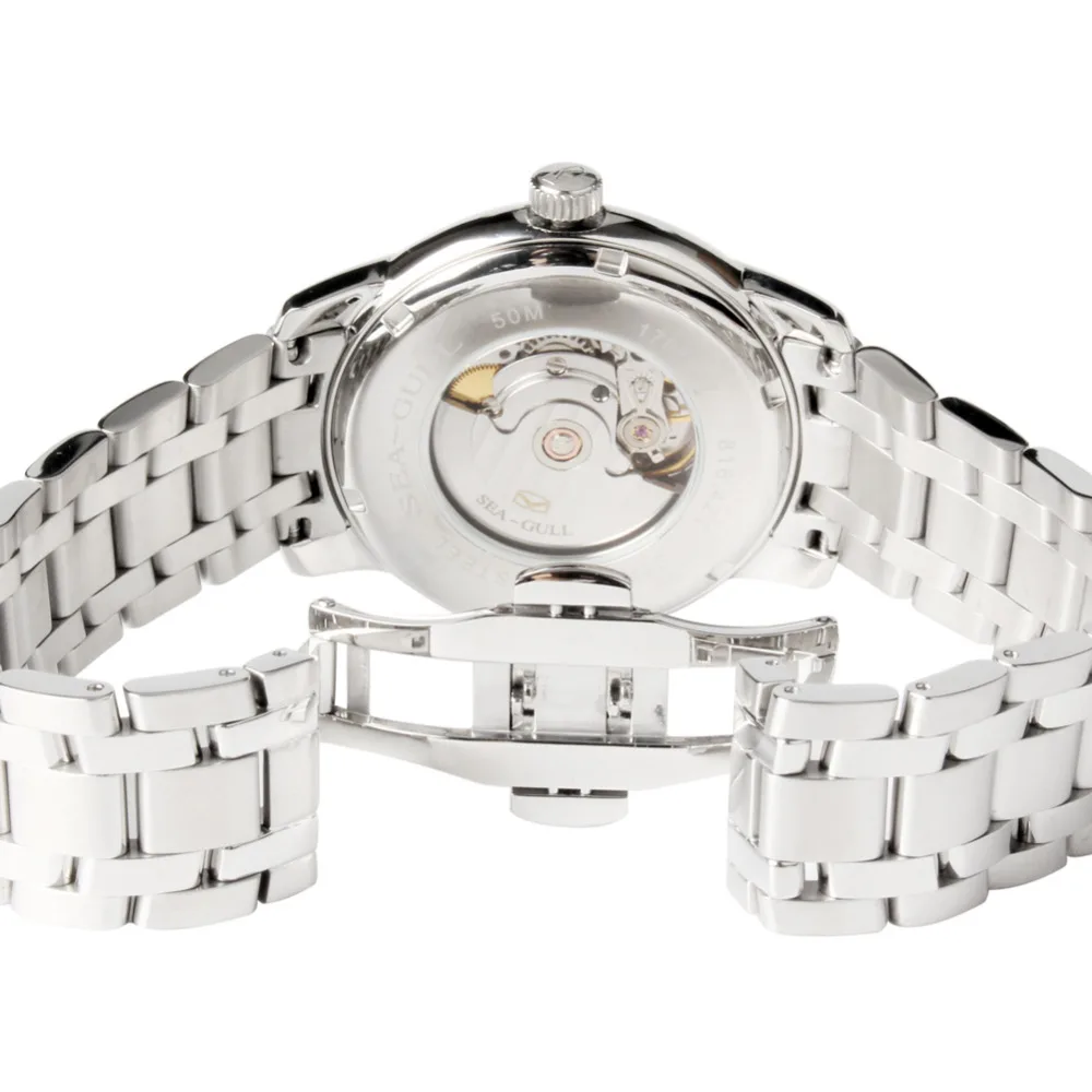 Мужские автоматические наручные часы Seagull Дизайнерская серия 3 стрелки дата