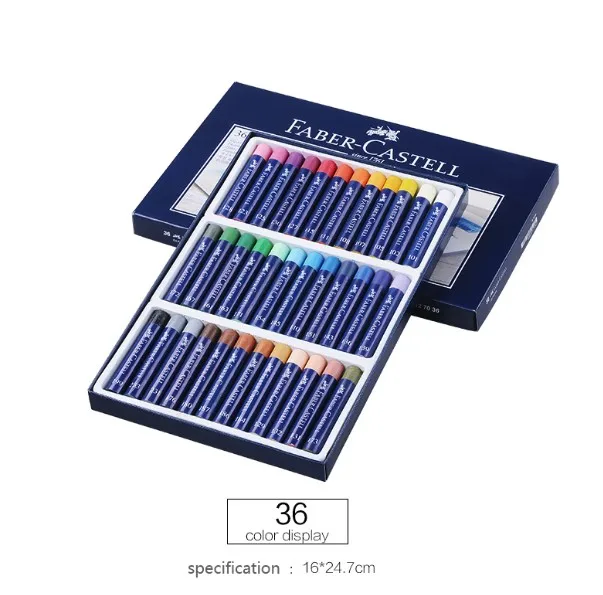 FABER CASTELL масляная пастель 12/24/36 цвет синий коробка нетоксичный studio мягкий карандаш профессиональная живопись масляная пастель ручная роспись - Цвет: 36 color