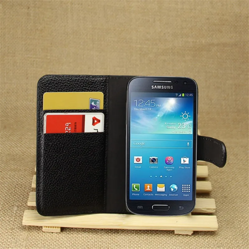 Кожаный чехол книжка для samsung galaxy s4 mini s4mini i9190 I9195I I9195 4 3 дюйма задняя крышка корпус