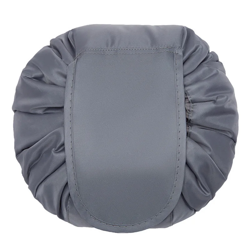 dark gray Женская косметичка с кулиской, модный дорожный органайзер для макияжа, косметичка, Сумка Для Хранения Туалетных принадлежностей, косметичка - Цвет: dark gray
