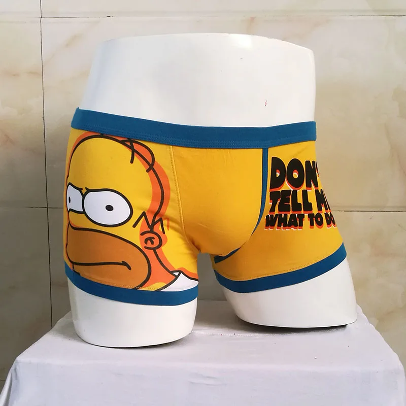 Boys Cartoon cotton Classic Printing Ferocious bird Sexy Underpants Men Underwear Simpsan treasure Panties Boxers students |