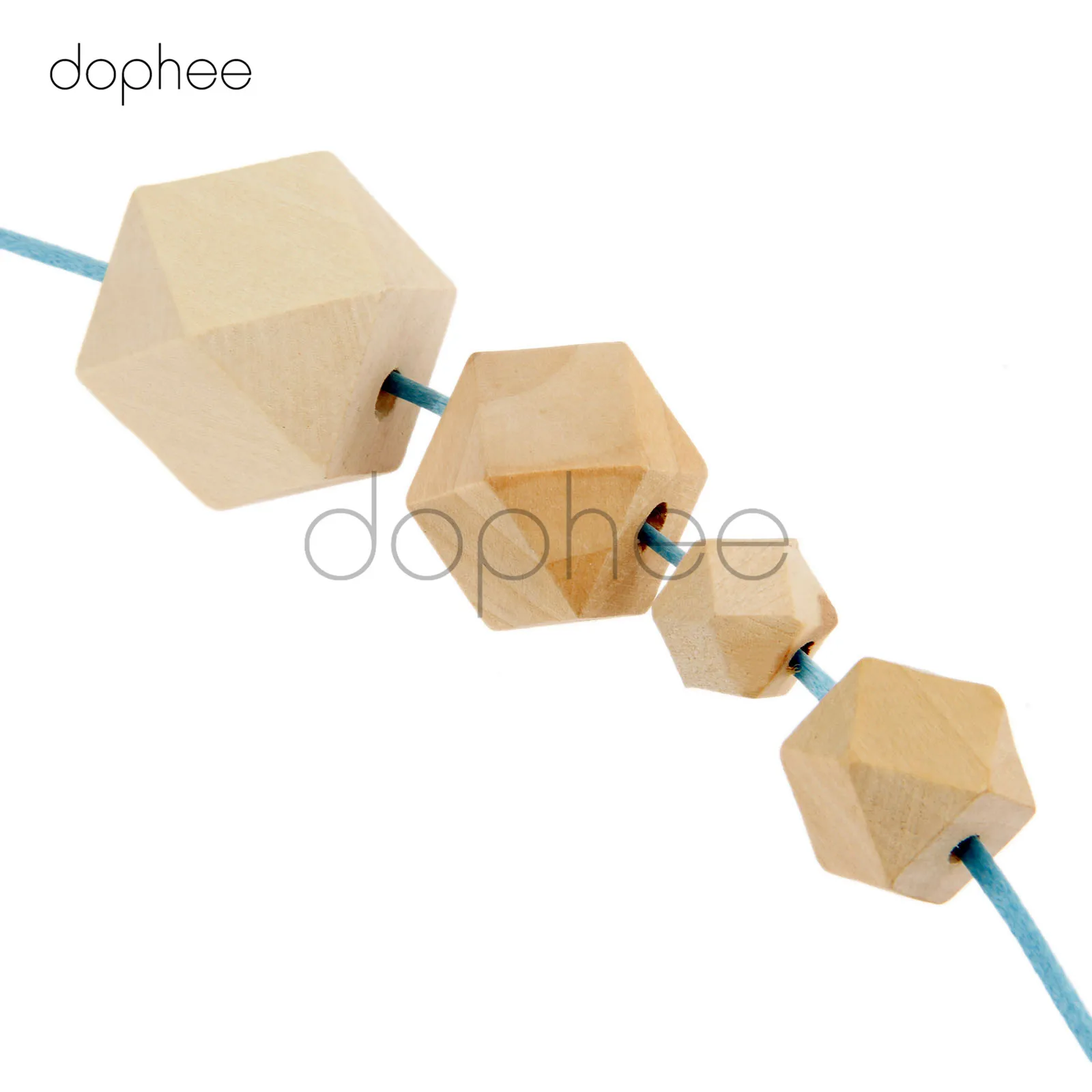 Dophee 50 шт. естественные необработанные деревянные геометрические бусины 16 мм для