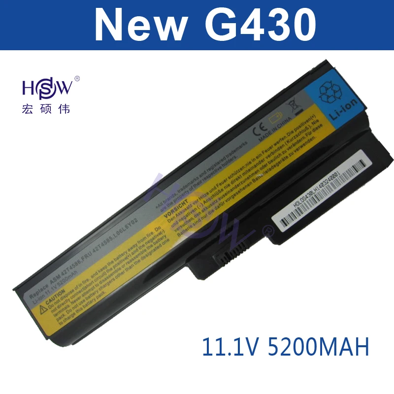 HSW Аккумулятор для ноутбука LENOVO 3000 G430 G450 G455A G530 G550 G555 L08O6C02 L08S6C02 LO806D01 L08L6C02 L08L6Y02 L08N6Y02