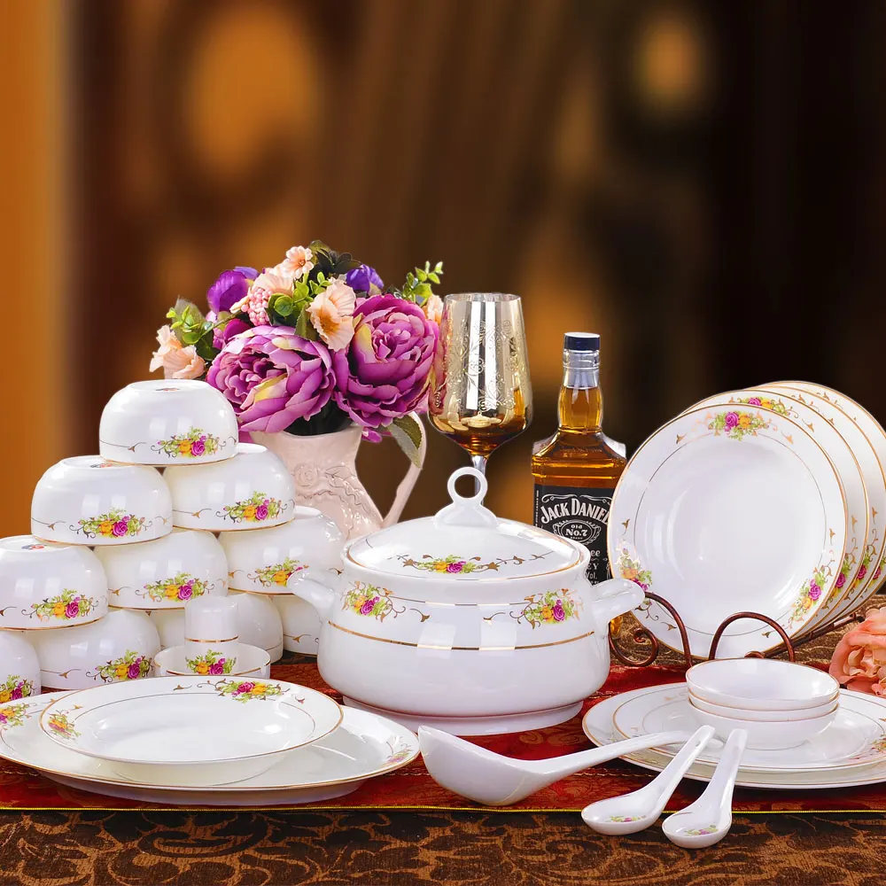 Jingdezhen посуда Guci 56 Подлинная китайская миска и ложка наборы костюмы в Пномпень |